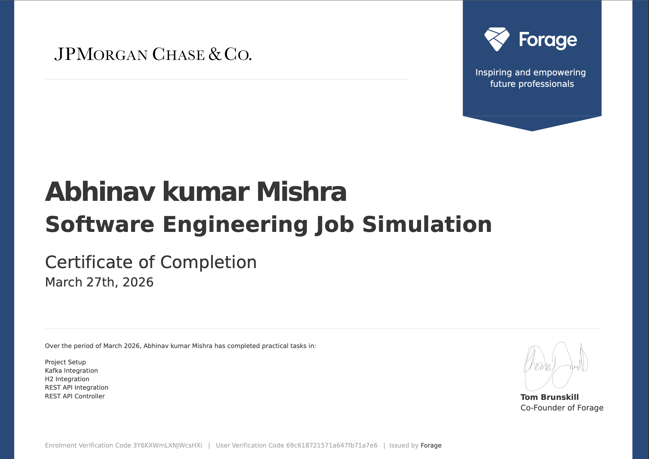 Hackathon certification